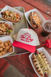 Hat Makes me Want a Hot Dog - Red Vintage Trucker Hat
