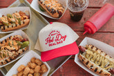 Hat Makes me Want a Hot Dog - Red Vintage Trucker Hat