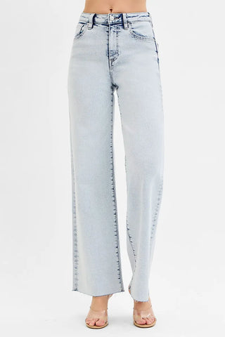 RISEN Full Size High Rise Wide Leg Jeans Plus Size