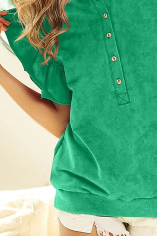 BiBi Mineral Washed Terry Top