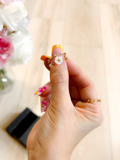 Daisy &amp; Diamond Stainless Steel 3 Piece Ring Set - Girl Code Couture