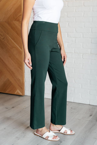 Bottoms Magic Straight Pants in Hunter Green