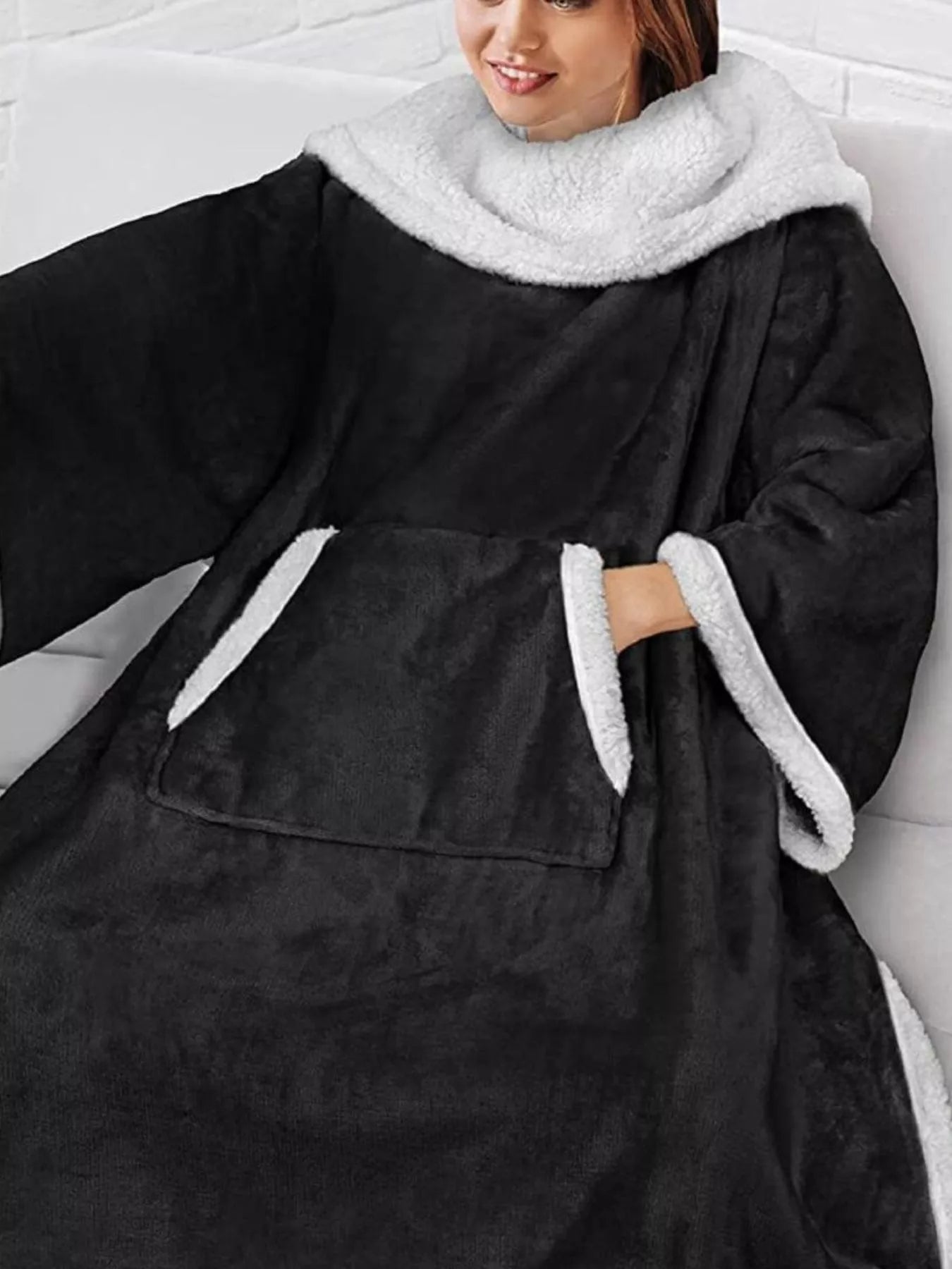Oversized Wearable Blanket Hoodie Lounge Nightgown