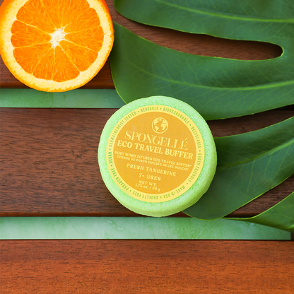 Body Wash Infused Buffer Fresh Tangerine | Eco Travel Buffer