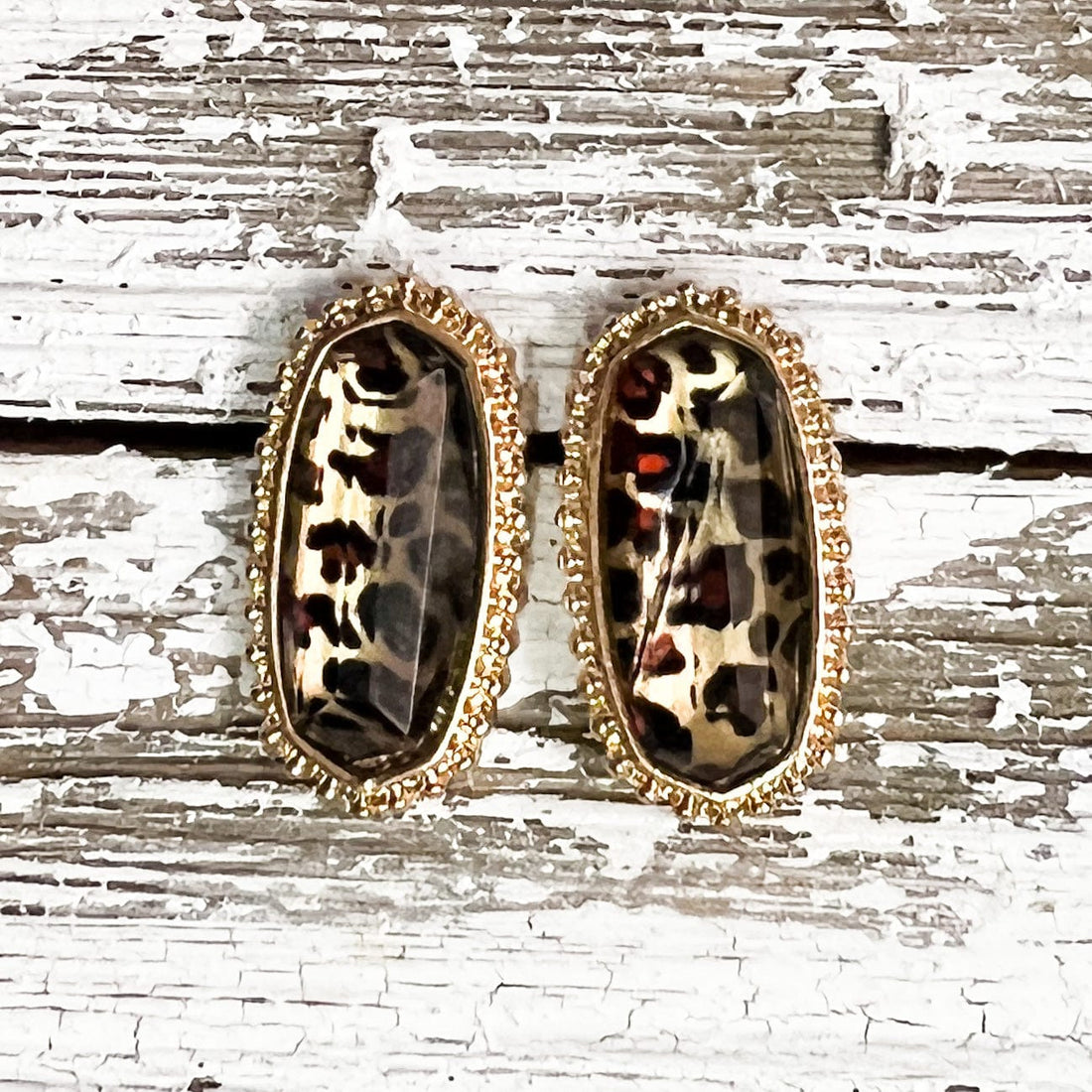 Leopard Stud Earrings