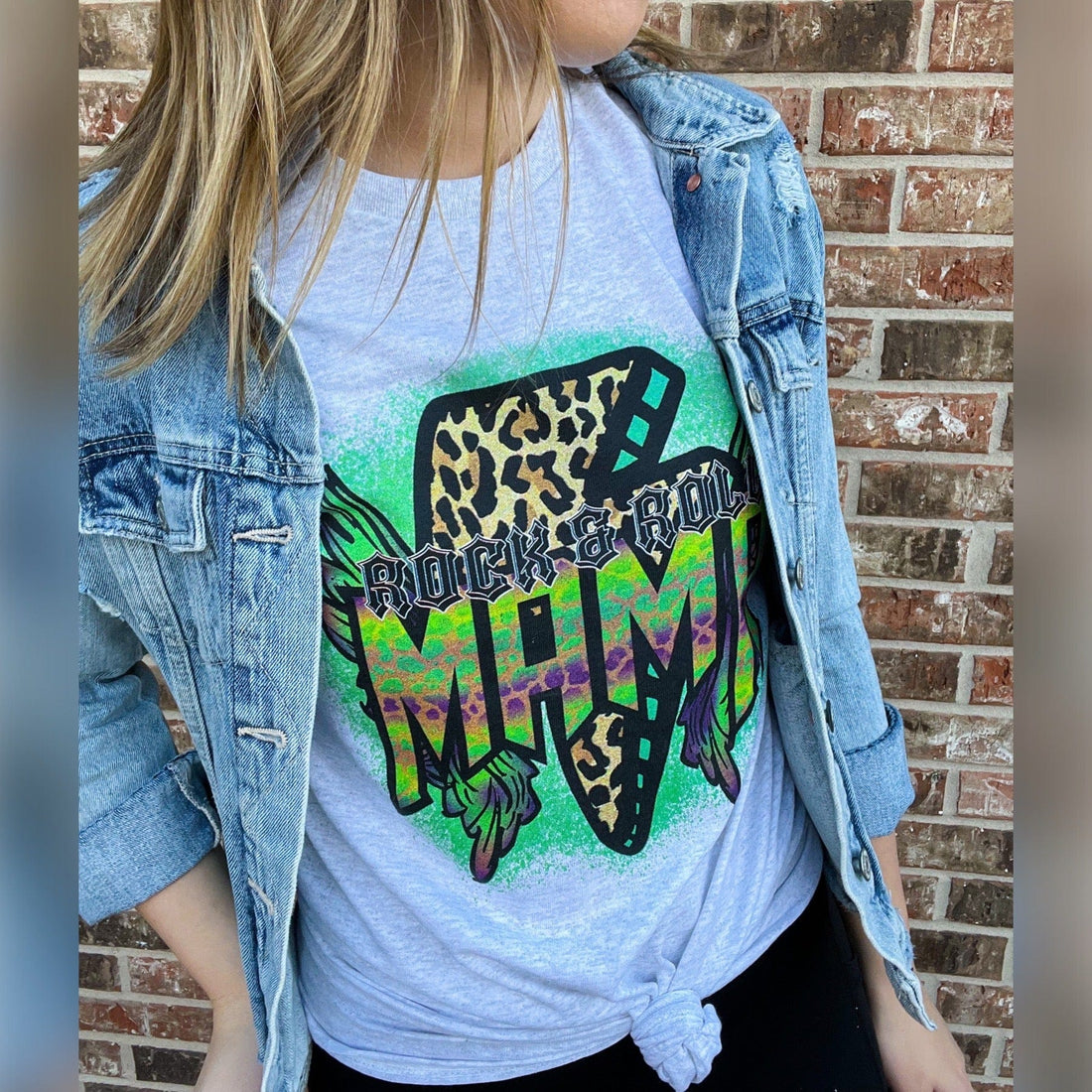Rock &amp; Roll Leopard Mama Graphic Tee