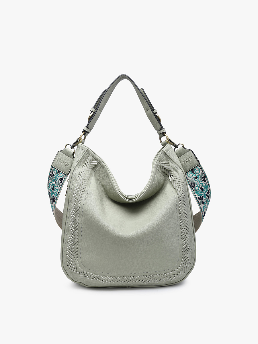 Aris Whipstitch Hobo/Crossbody w/ Guitar Strap