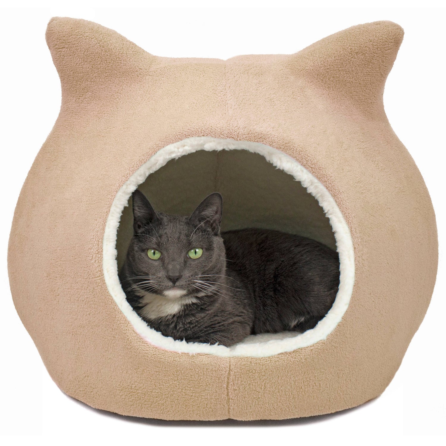 Precious Tails Fleece Cat Ears Pet Dome