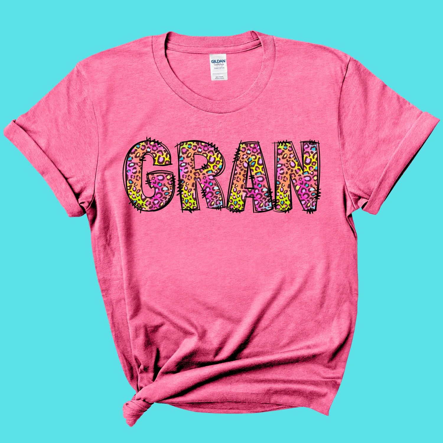 Apparel &amp; Accessories &gt; Clothing &gt; Shirts &amp; Tops Gran Rainbow Leopard Graphic Tee