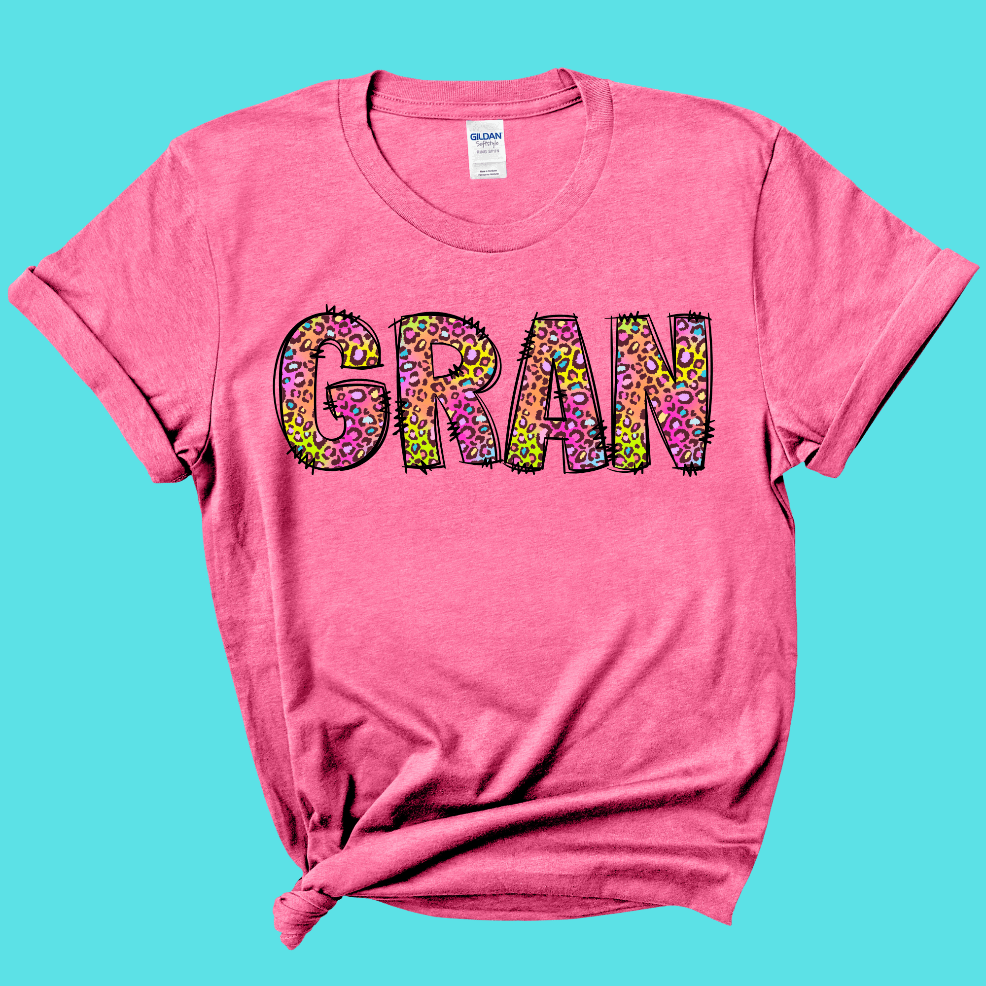 Apparel &amp; Accessories &gt; Clothing &gt; Shirts &amp; Tops Gran Rainbow Leopard Graphic Tee