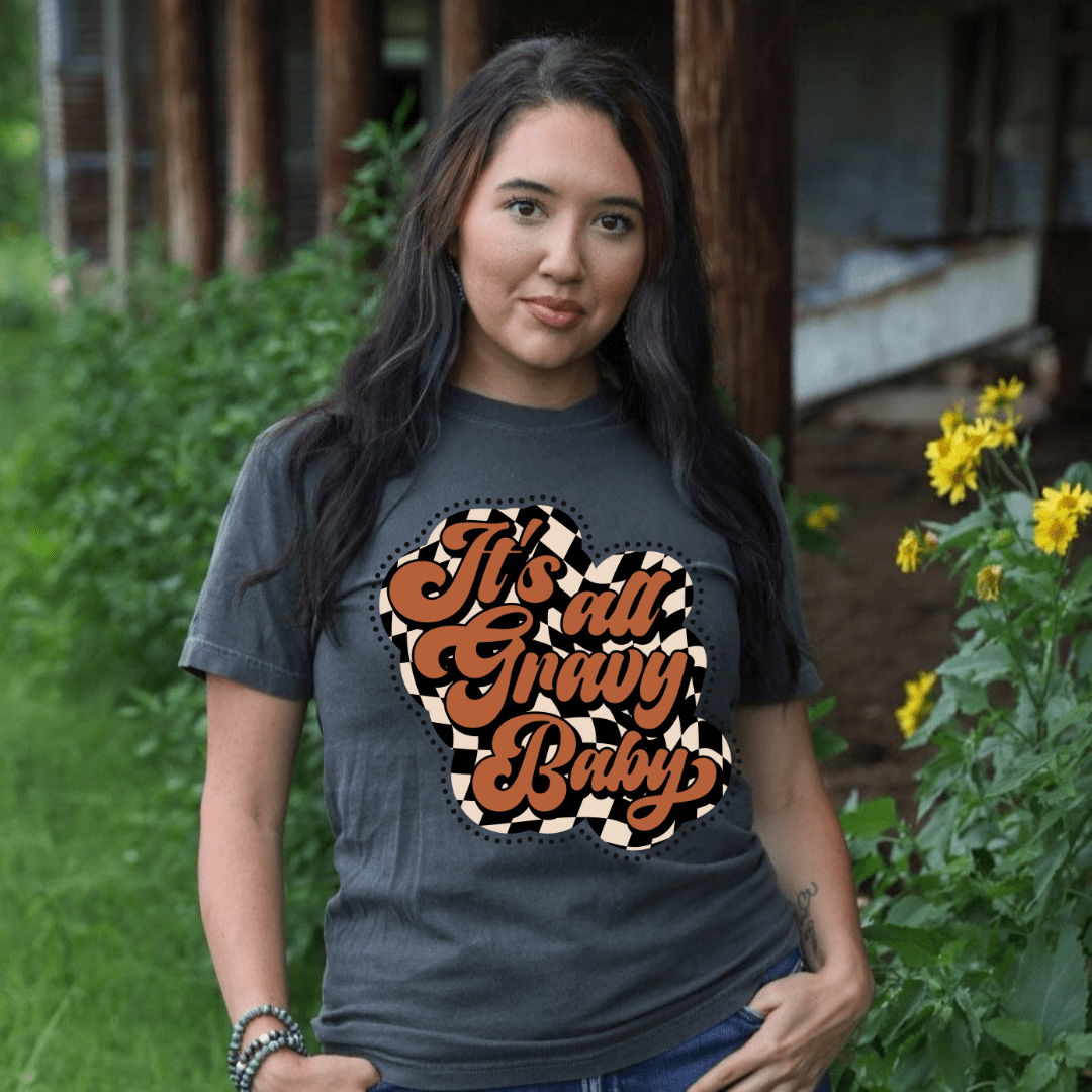Women - Apparel - Shirts - T-Shirts All Gravy Baby Graphic Tee