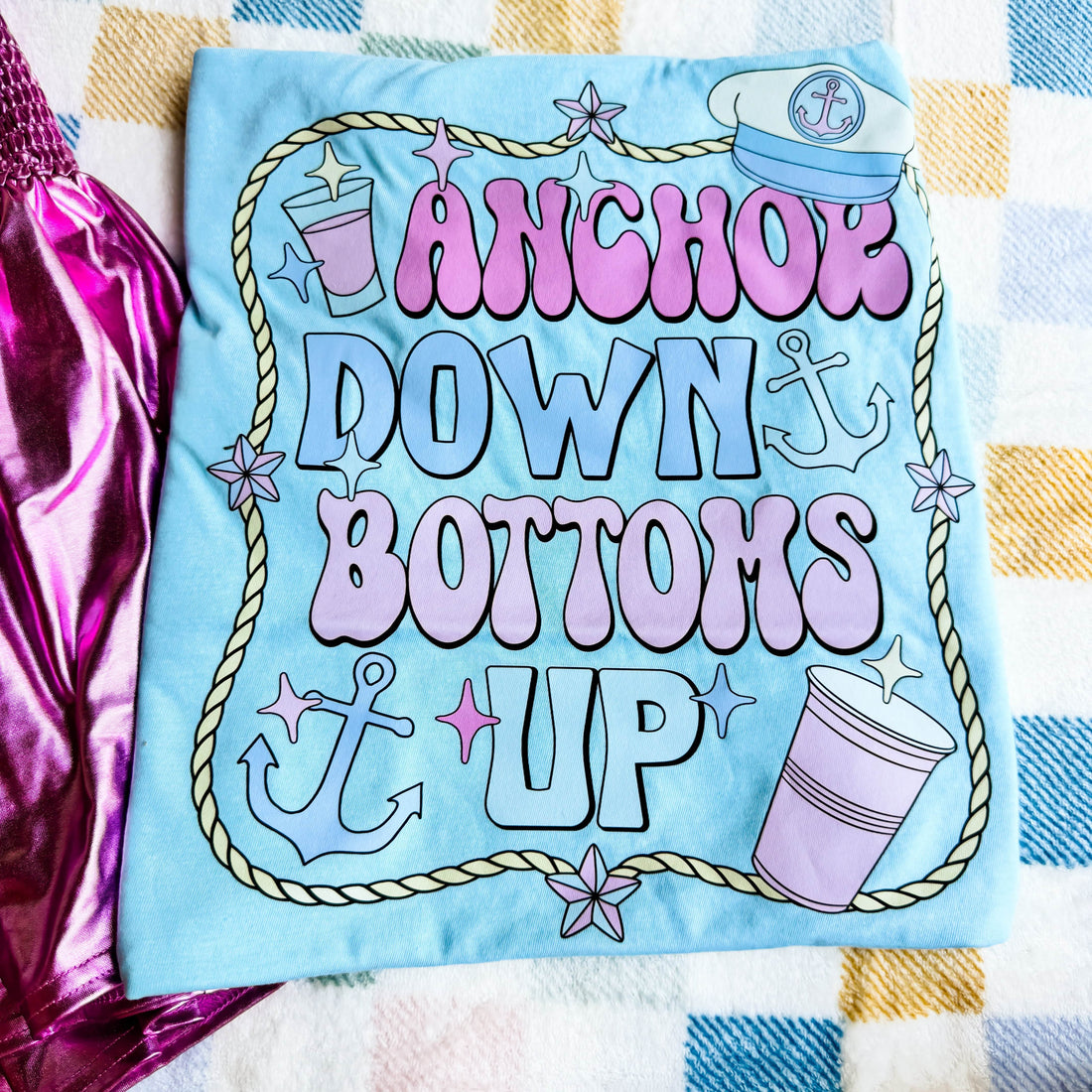 Women - Apparel - Shirts - T-Shirts Anchor Down Bottoms Up Graphic Tee