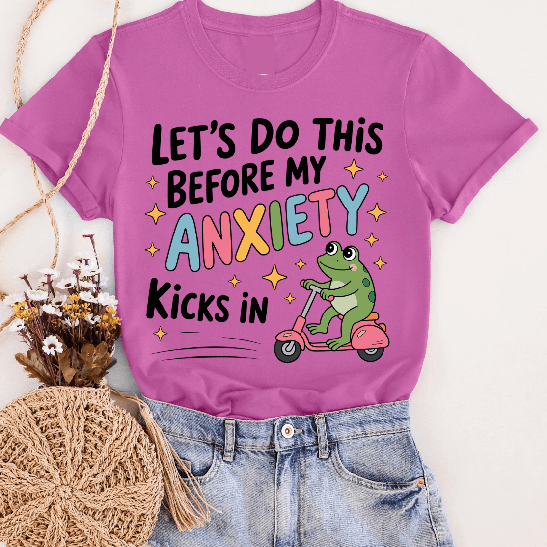 Women - Apparel - Shirts - T-Shirts Anxiety Frog Graphic Tee