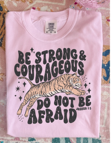 Women - Apparel - Shirts - T-Shirts Be Strong Tiger Graphic Tee