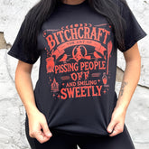 Women - Apparel - Shirts - T-Shirts Bitchcraft Orange Graphic Tee