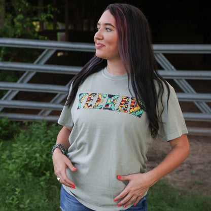 Women - Apparel - Shirts - T-Shirts Bold Aztec Yeehaw Soft Graphic Tee