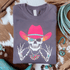 Women - Apparel - Shirts - T-Shirts Boujee Skeleton Cowboy Graphic Tee