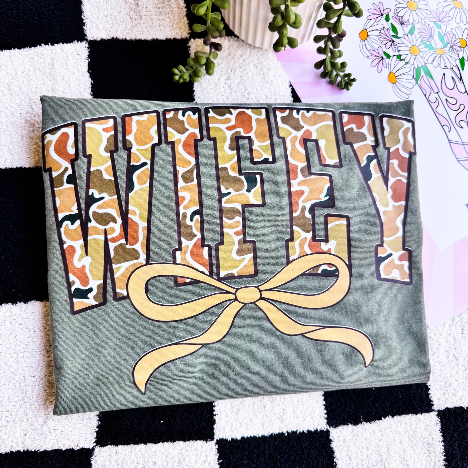 Women - Apparel - Shirts - T-Shirts Camo Wifey Graphic Tee