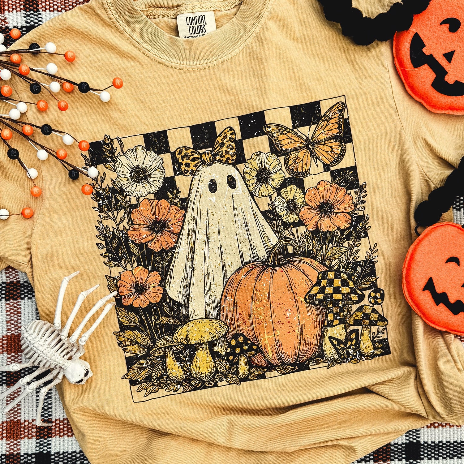 Women - Apparel - Shirts - T-Shirts Checker Ghost Floral Soft Graphic Tee