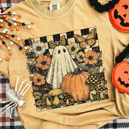 Women - Apparel - Shirts - T-Shirts Checker Ghost Floral Soft Graphic Tee