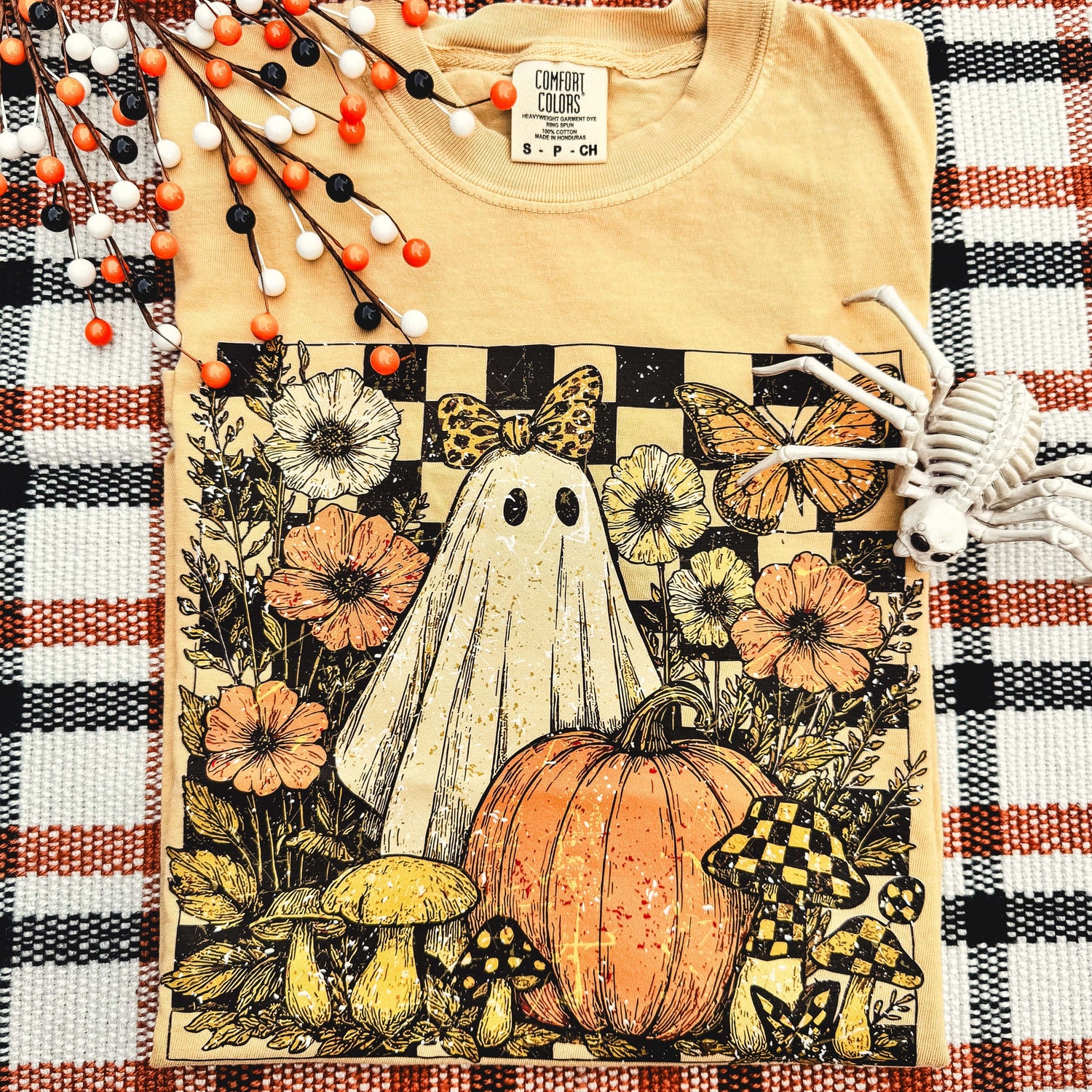 Women - Apparel - Shirts - T-Shirts Checker Ghost Floral Soft Graphic Tee