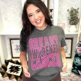 Women - Apparel - Shirts - T-Shirts Checkered Breast Cancer Awareness Graphic Tee