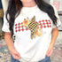 Women - Apparel - Shirts - T-Shirts Checkered Floral Bolt Graphic Tee