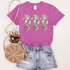 Women - Apparel - Shirts - T-Shirts Checkered Leopard Seahorses Graphic Tee
