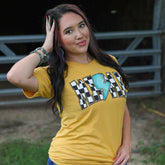 Women - Apparel - Shirts - T-Shirts Checkered Lightning MAMA Soft Graphic Tee