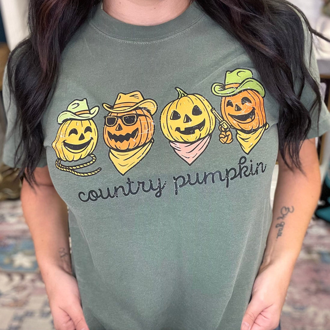 Women - Apparel - Shirts - T-Shirts Country Pumpkin Graphic Tee