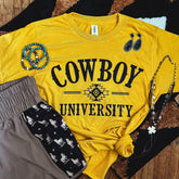 Women - Apparel - Shirts - T-Shirts Cowboy University Western Soft Graphic Tee