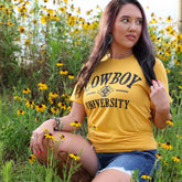 Women - Apparel - Shirts - T-Shirts Cowboy University Western Soft Graphic Tee