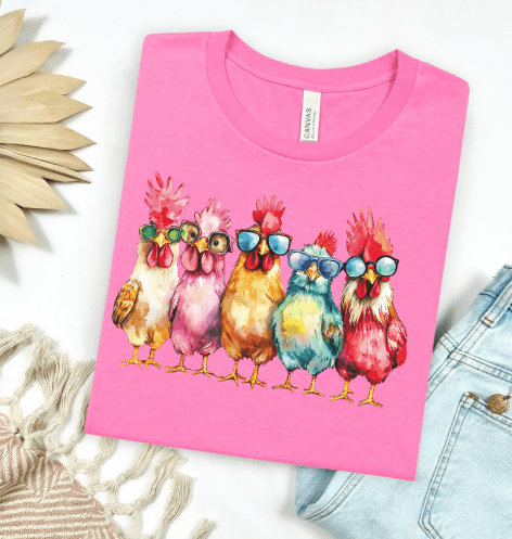 Women - Apparel - Shirts - T-Shirts Crazy Chicken Graphic Tee