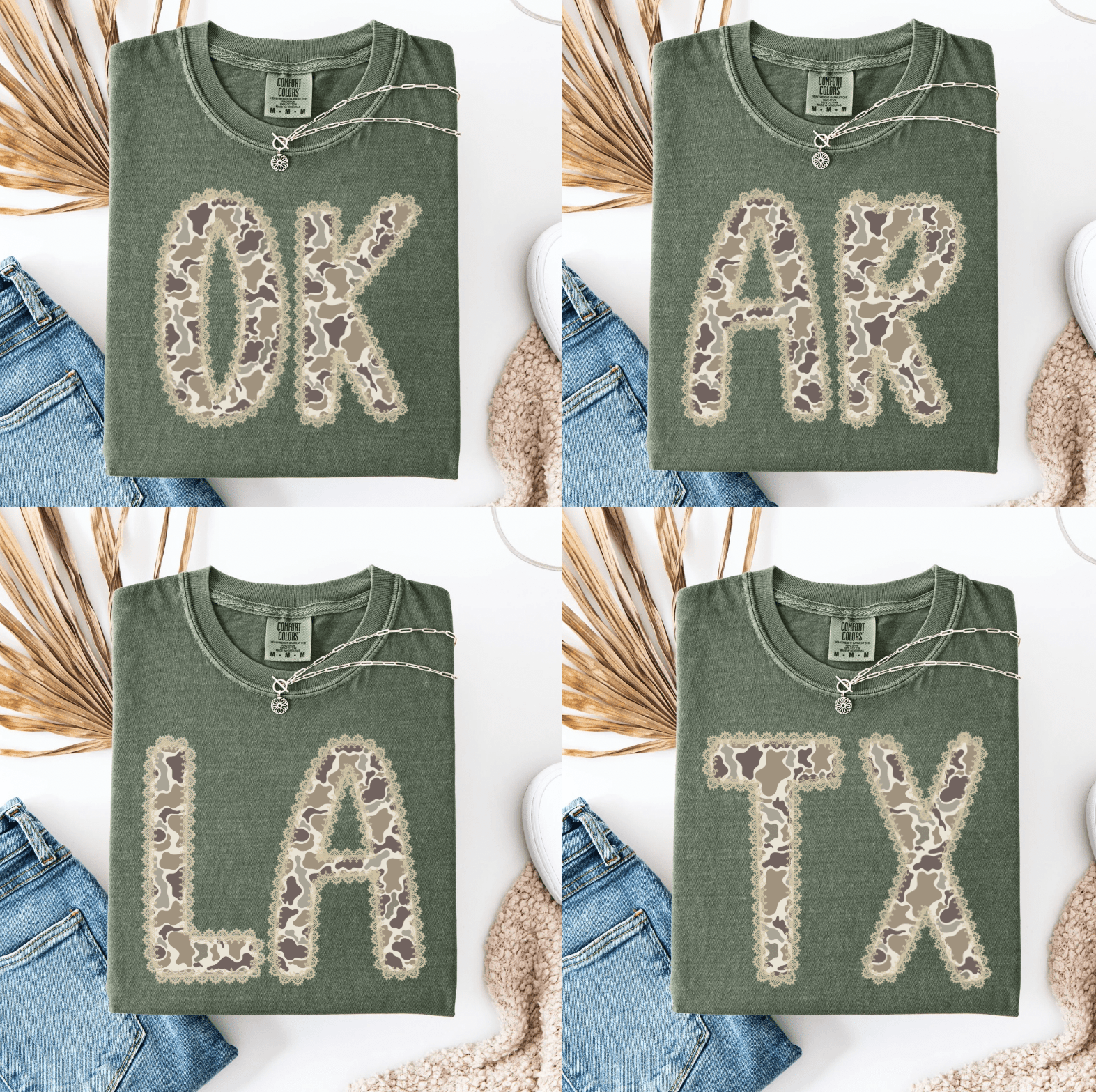 Women - Apparel - Shirts - T-Shirts Custom Camo State Tee Graphic Tee