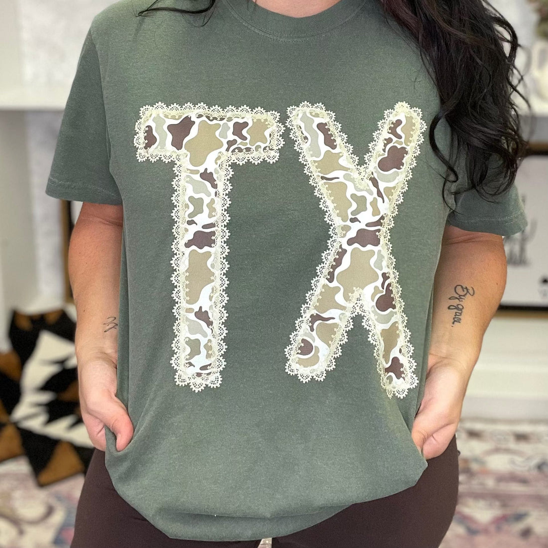 Women - Apparel - Shirts - T-Shirts Custom Camo State Tee Graphic Tee