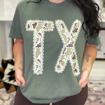 Women - Apparel - Shirts - T-Shirts Custom Camo State Tee Graphic Tee