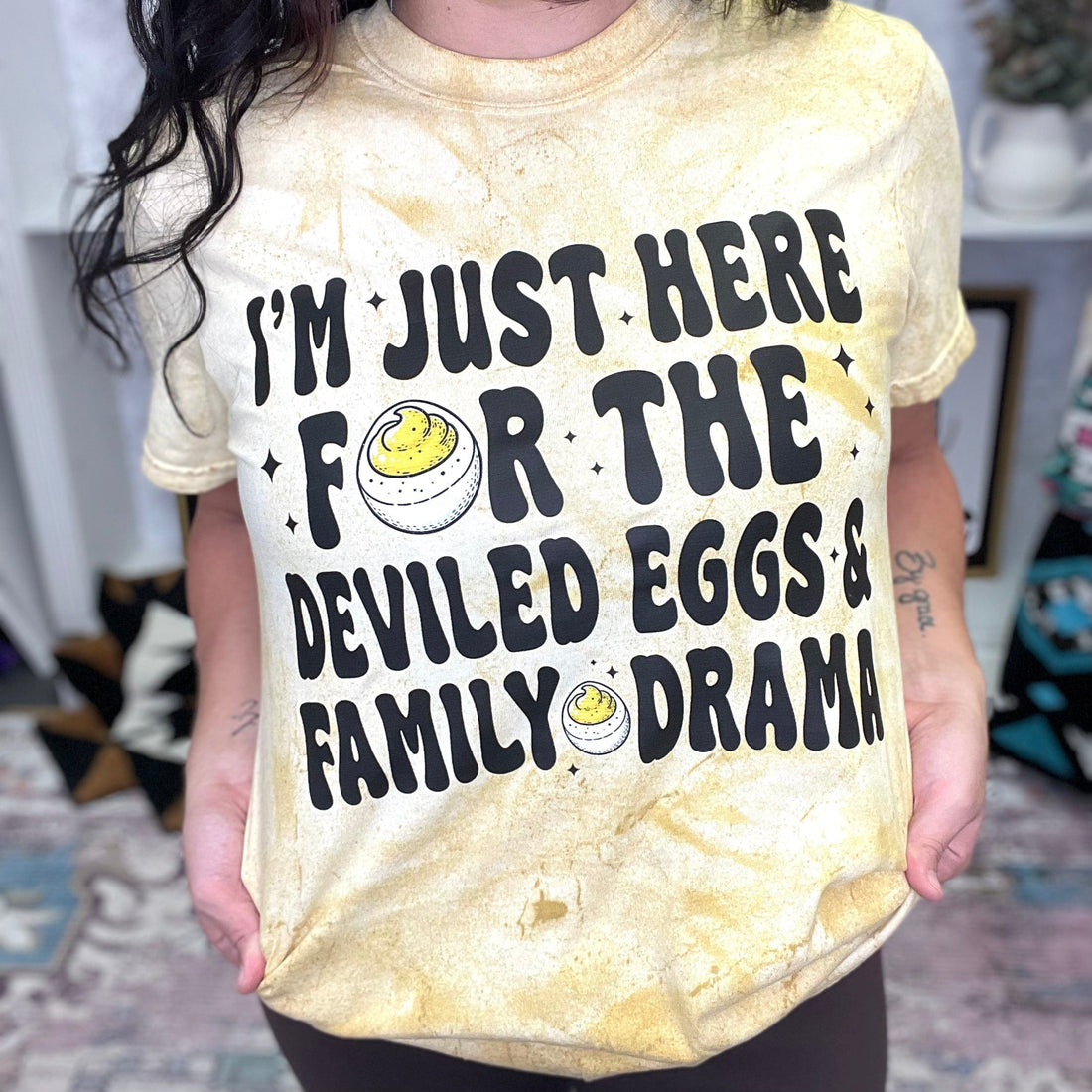 Women - Apparel - Shirts - T-Shirts Deviled Eggs &amp; Drama Graphic Tee