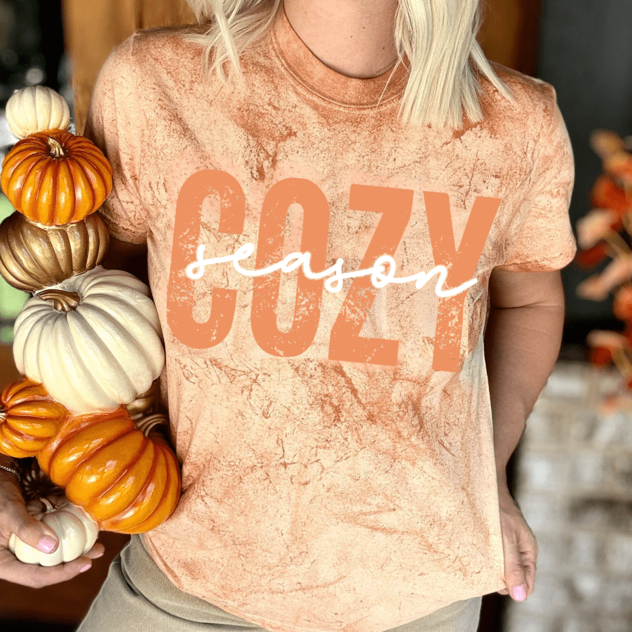 Women - Apparel - Shirts - T-Shirts Distressed Cozy Season Graphic Tee