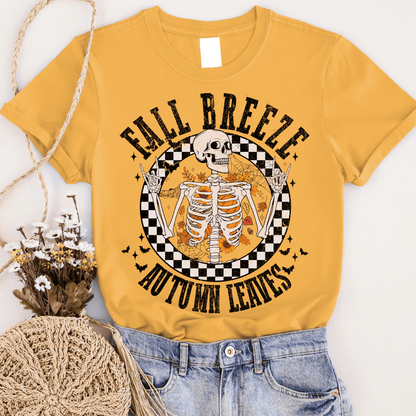 Women - Apparel - Shirts - T-Shirts Fall Breeze Skeleton Graphic Tee