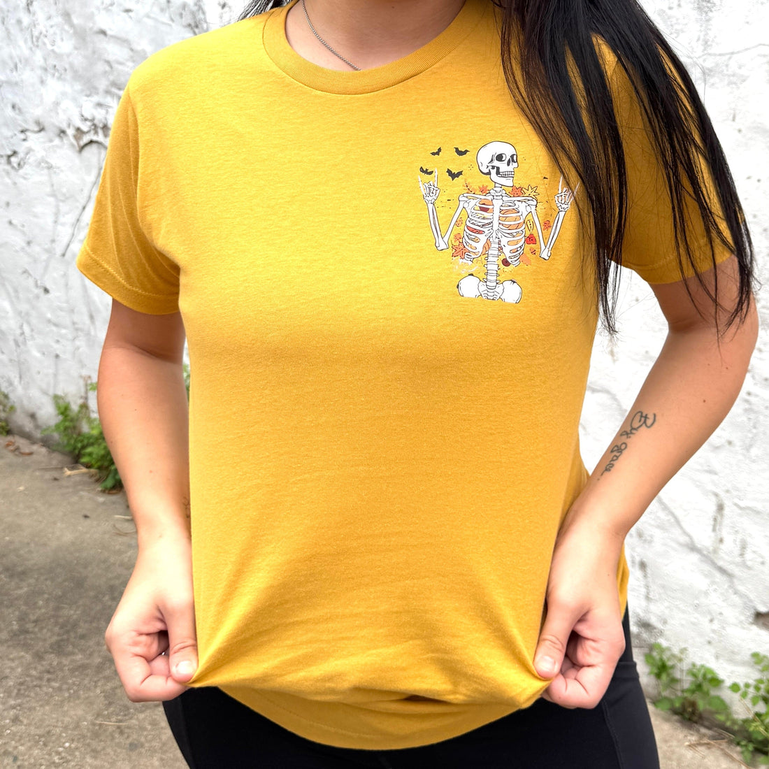 Women - Apparel - Shirts - T-Shirts Fall Breeze Skeleton Graphic Tee