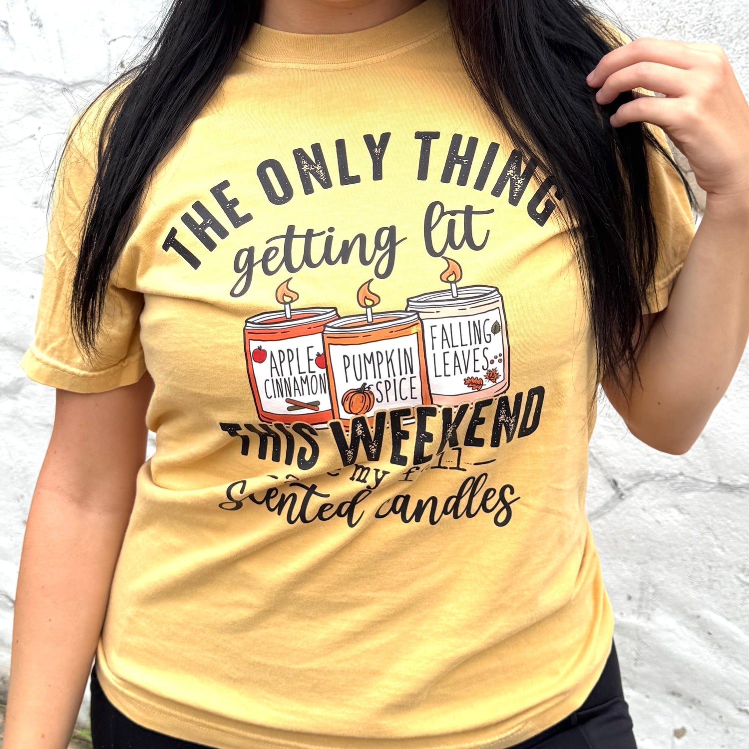 Women - Apparel - Shirts - T-Shirts Fall Candle Graphic Tee