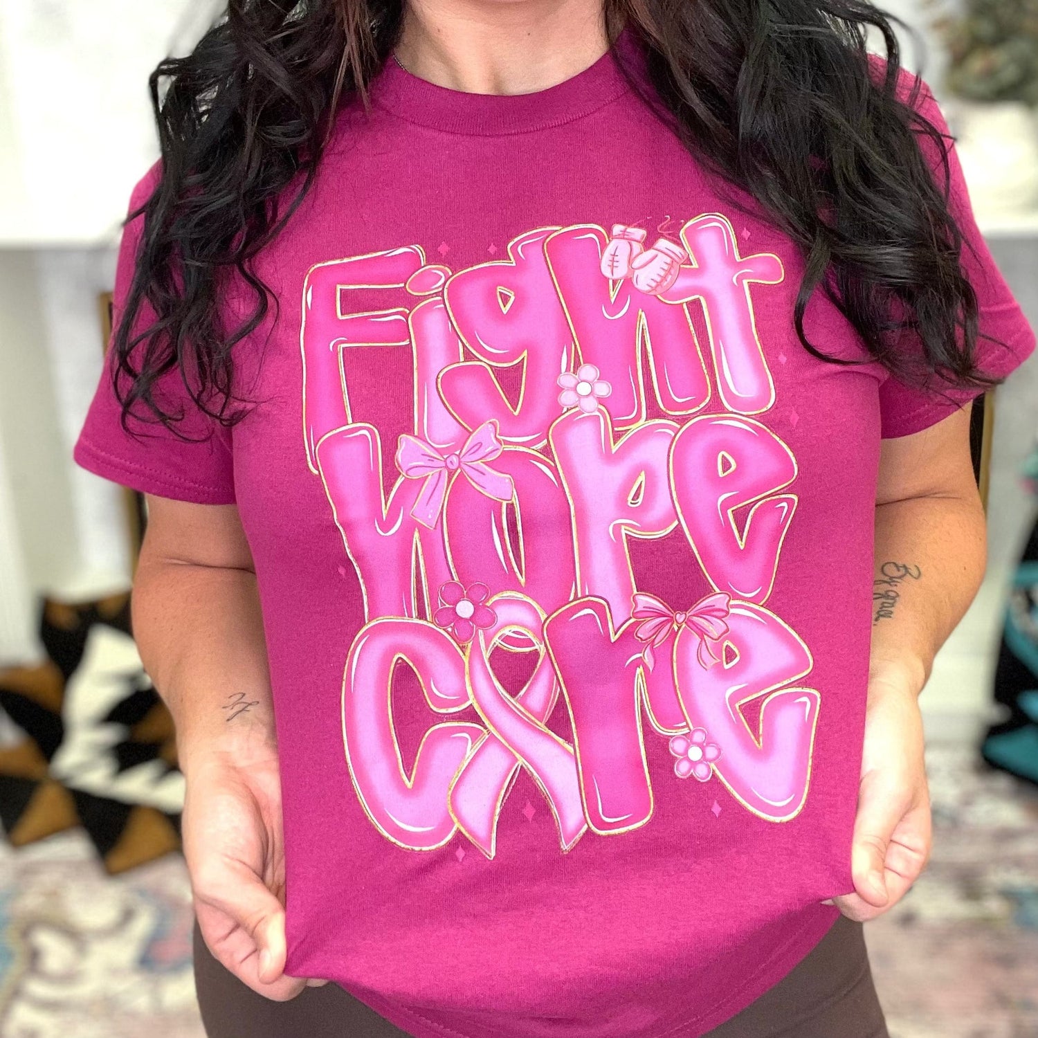 Women - Apparel - Shirts - T-Shirts Fight. Hope. Cure. Graphic Tee
