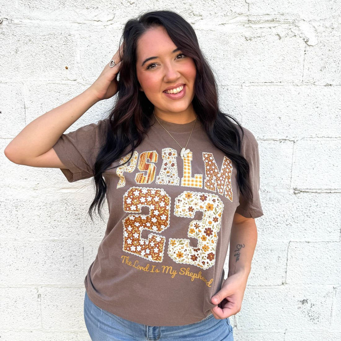 Women - Apparel - Shirts - T-Shirts Floral Psalm: 23 Graphic Tee