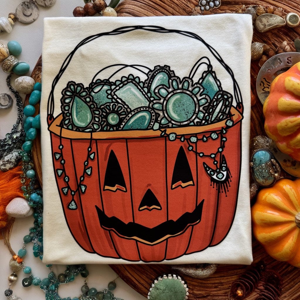 Women - Apparel - Shirts - T-Shirts Gemstone Jack O Lantern Graphic Tee