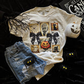 Women - Apparel - Shirts - T-Shirts Halloween Stamps Soft Graphic Tee