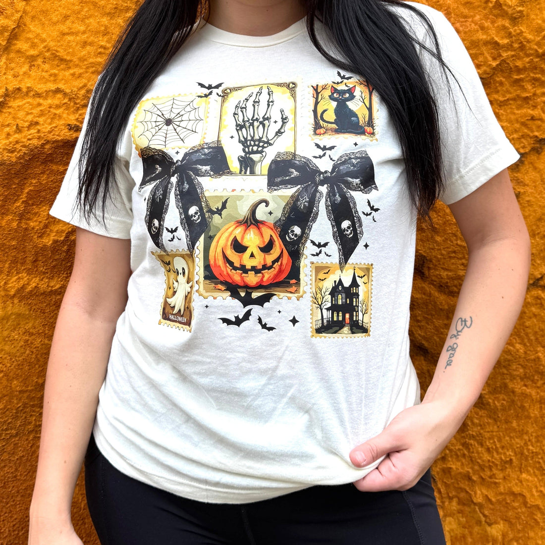 Women - Apparel - Shirts - T-Shirts Halloween Stamps Soft Graphic Tee
