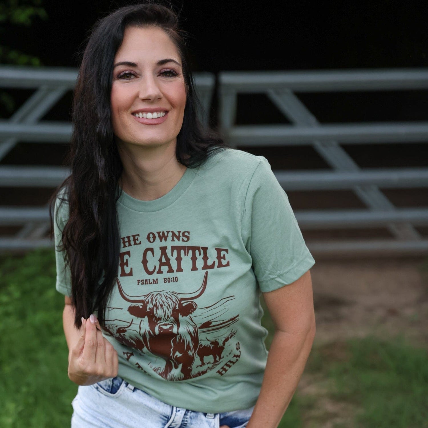 Women - Apparel - Shirts - T-Shirts He Owns the Cattle Psalm 50:10 Soft Graphic Tee