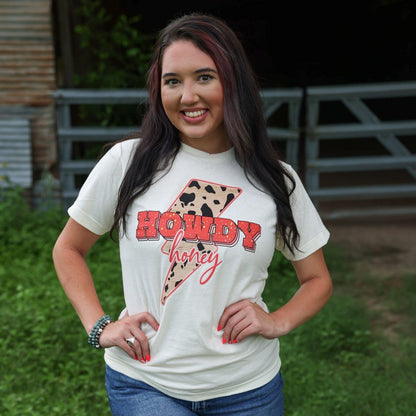 Women - Apparel - Shirts - T-Shirts Howdy Honey Lightning Bolt Soft Graphic Tee