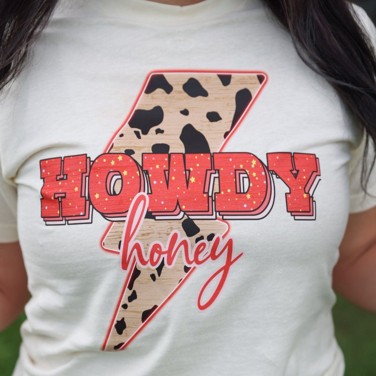 Women - Apparel - Shirts - T-Shirts Howdy Honey Lightning Bolt Soft Graphic Tee