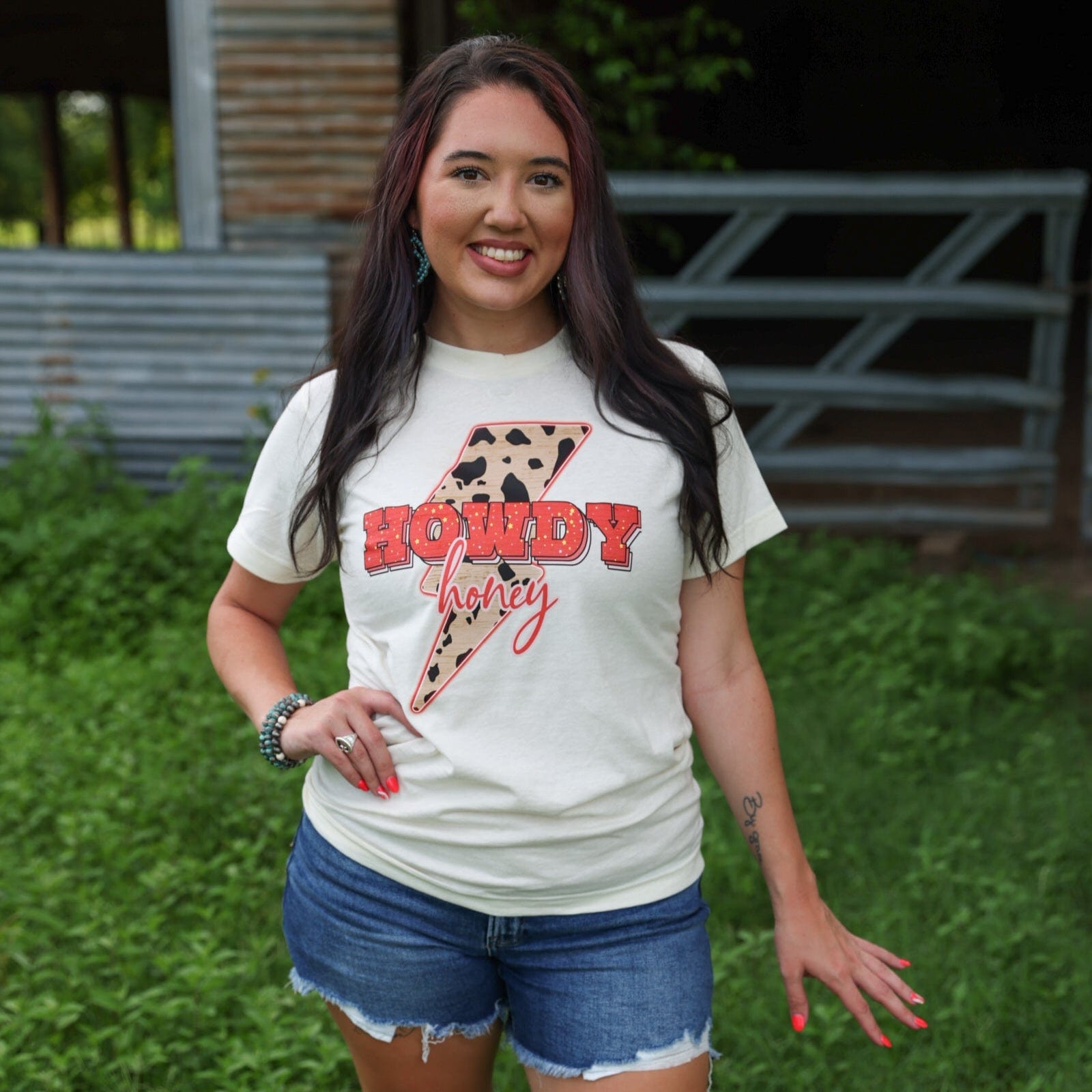 Women - Apparel - Shirts - T-Shirts Howdy Honey Lightning Bolt Soft Graphic Tee